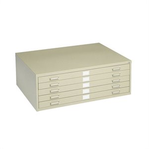 Scranton & Co 5 Drawer Metal 24&quotx36&quot Documents Flat Files Cabinet in Tropic Sand
