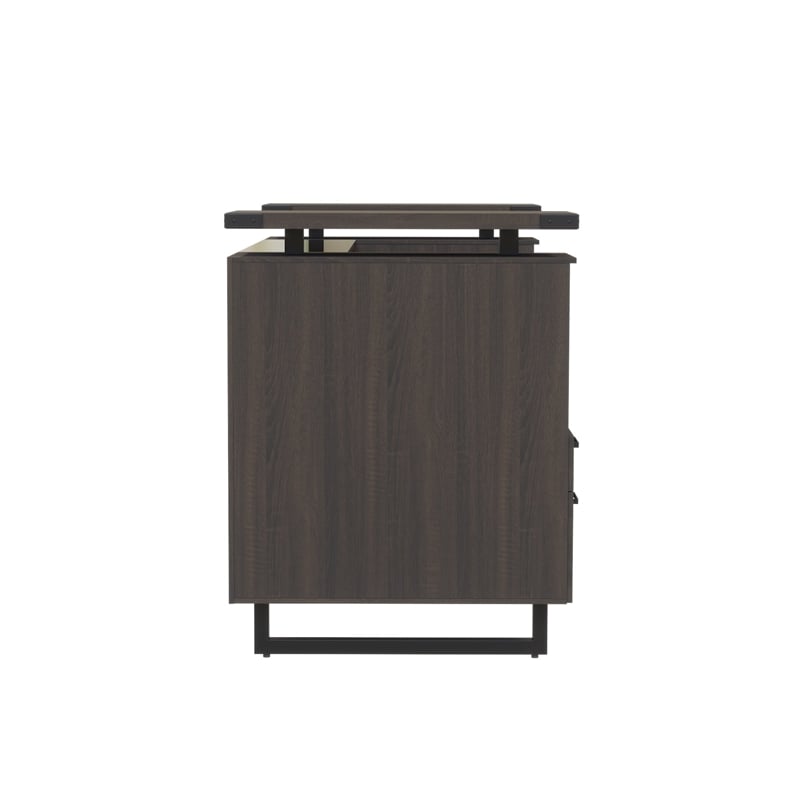 Scranton & Co Modern Wood Reception Desk in Southern Tobacco