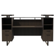 Scranton & Co Modern Wood Reception Desk in Southern Tobacco