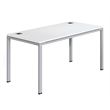 Scranton & Co Contemporary Engineered Wood Single Desk in White