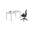 Scranton & Co Contemporary Engineered Wood Single Desk in White