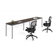 Scranton & Co Engineered Wood Side by Side Double Desks in Driftwood