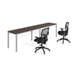 Scranton & Co Engineered Wood Side by Side Double Desks in Driftwood