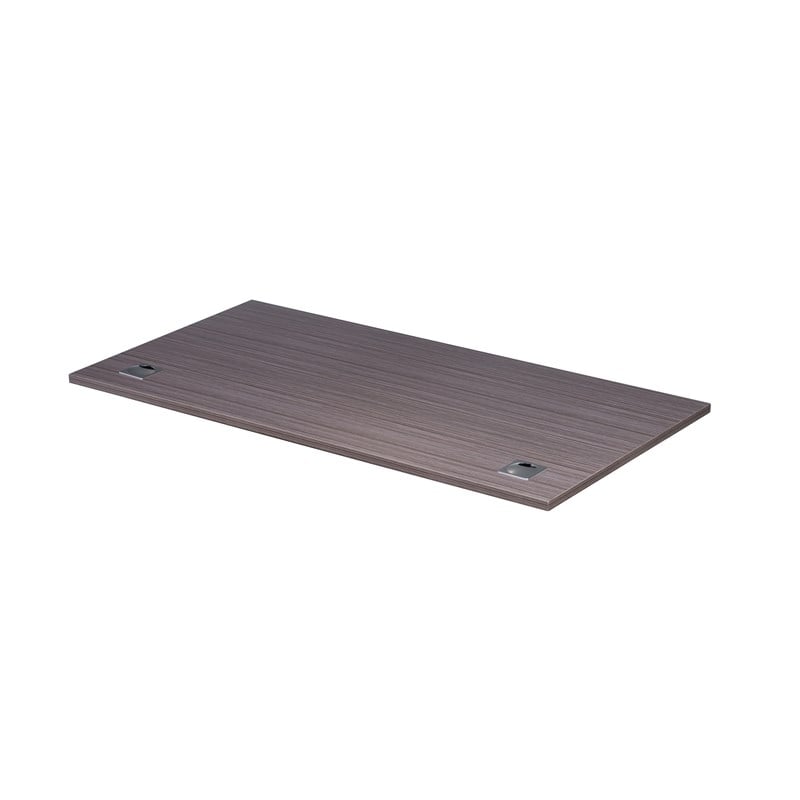 Scranton & Co Engineered Wood Desk with Pedestal in Driftwood