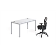 Scranton & Co Contemporary Engineered Wood Single Desk in White
