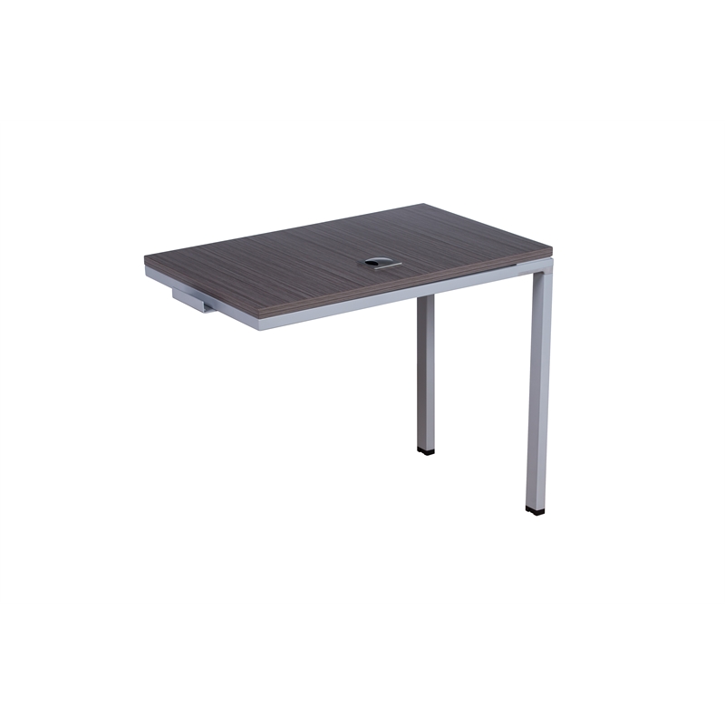 Scranton & Co Contemporary Engineered Wood L-Workstation in Driftwood