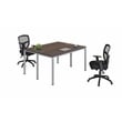 Scranton & Co Engineered Wood Face to Face Double Desks in Driftwood