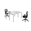 Scranton & Co Engineered Wood Face to Face Double Desks in White
