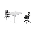 Scranton & Co Engineered Wood Face to Face Double Desks in White