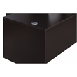 Scranton & Co Engineered Wood L-Shape Desk with Pedestal in Mocha