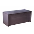 Scranton & Co Engineered Wood L-Shape Desk with Pedestal in Driftwood