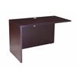 Scranton & Co Engineered Wood L-Shape Desk with Pedestal in Mocha