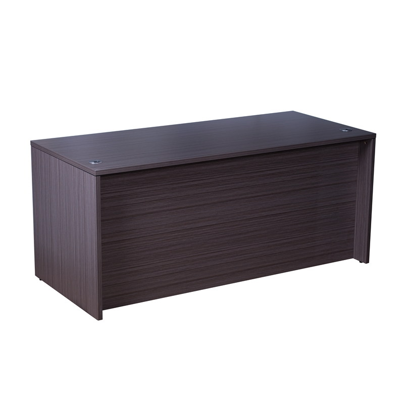 Scranton & Co Engineered Wood L-Shape Desk with 2 Pedestals in Driftwood