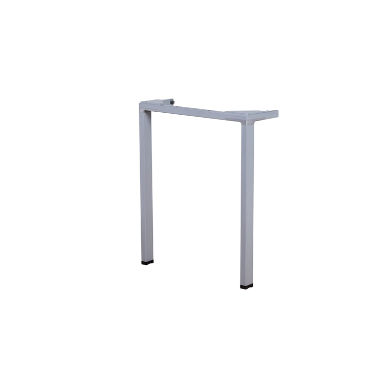 Scranton & Co Wood Side by Side Double Desks with Pedestals in Driftwood