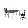 Scranton & Co Engineered Wood Face to Face Double Desks in Driftwood