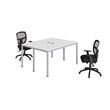 Scranton & Co Engineered Wood Face to Face Double Desks in White