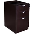 Scranton & Co Engineered Wood L-Shape Desk with 2 Pedestals in Mocha