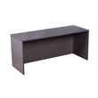 Scranton & Co Wood U-Shape Desk Credenza with Pedestal and Hutch in Driftwood