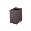 Scranton & Co Engineered Wood Desk and Credenza with 2 Pedestals in Driftwood
