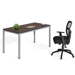 Scranton & Co Engineered Wood Single Desk 66&quot x 24&quot Desk Top in Driftwood