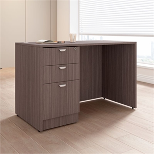 Scranton & Co 48&quot x 24&quot Desk with File Pedestal in Driftwood