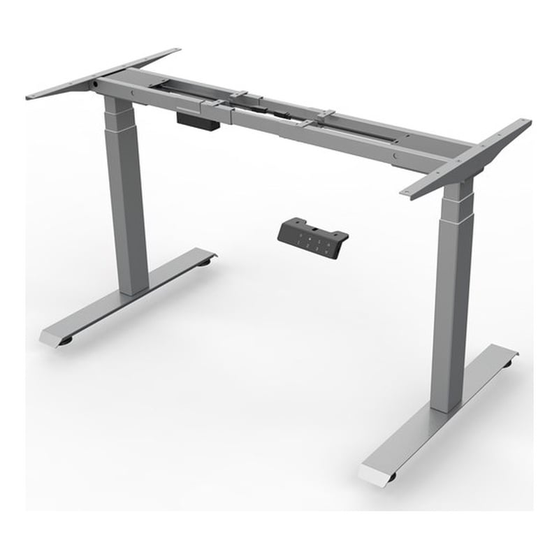 Scranton & Co Motorized Standing Metal Desk Base in Silver