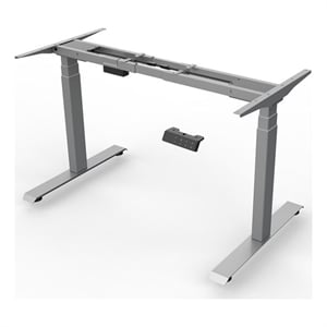 Scranton & Co Motorized Standing Metal Desk Base in Silver