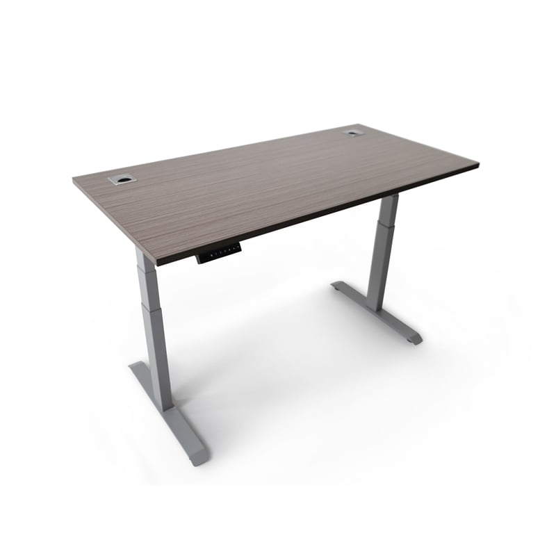 Scranton & Co Motorized Standing Metal Desk Base in Silver