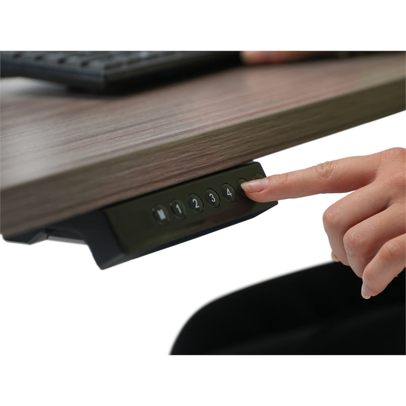 Scranton & Co Motorized Standing Metal Desk Base in Silver