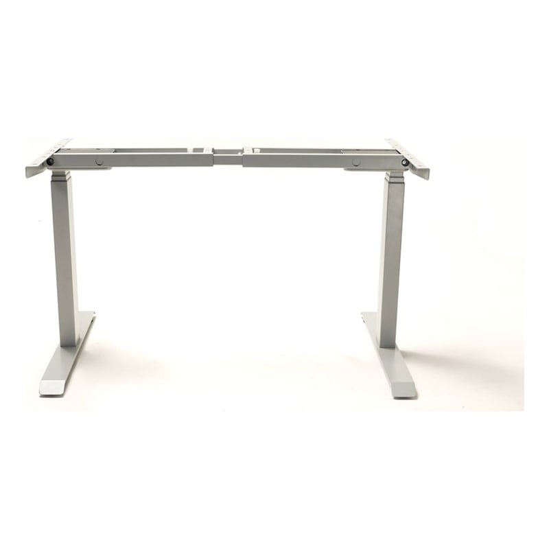 Scranton & Co Motorized Standing Metal Desk Base in Silver