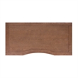 Scranton & Co Gold Accent 5-Drawer Executive Desk in Brown Ash Wood & Veneer
