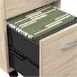 Scranton & Co Wood 72W x 30D Reception Desk with Drawers in Natural Elm