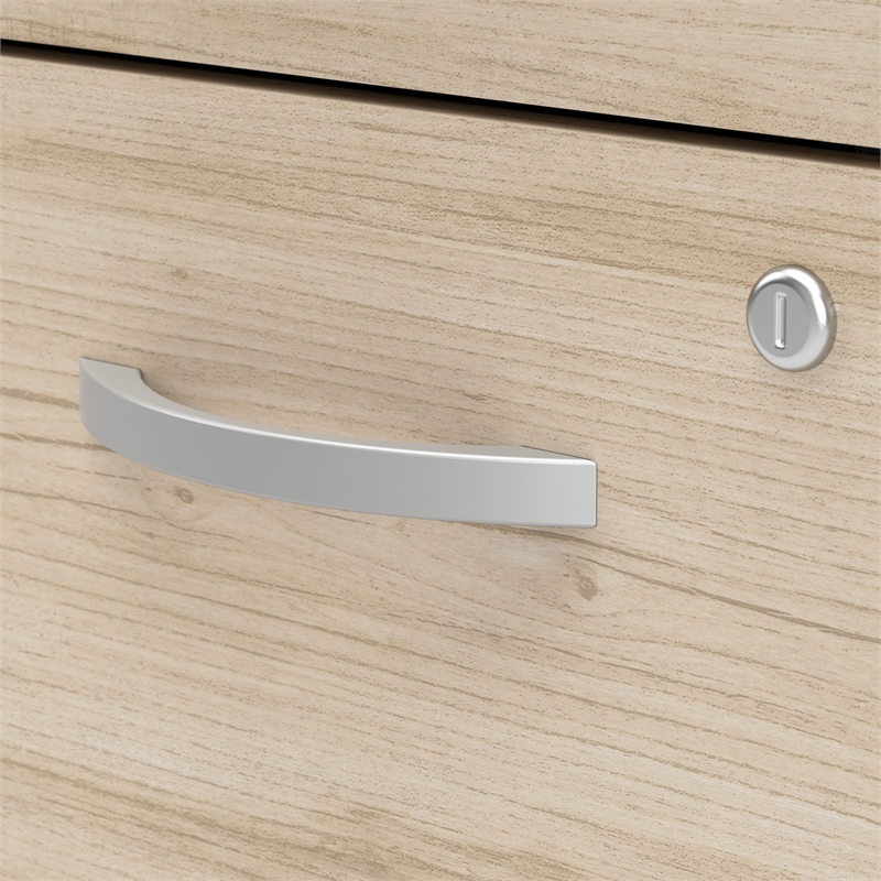 Scranton & Co Engineered Wood 72W x 72D L-Shaped Reception Desk in Natural Elm