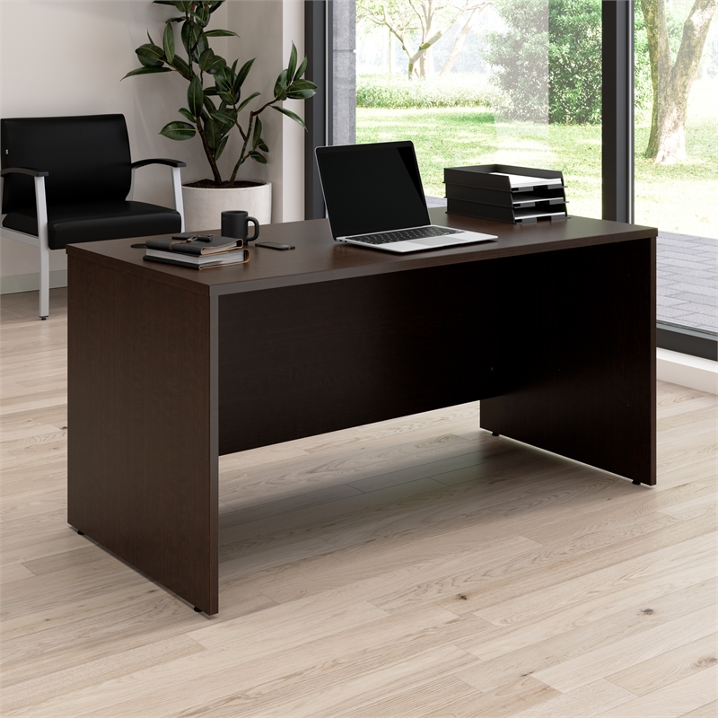 Scranton & Co Engineered Wood 60W x 30D Office Desk in Mocha Cherry