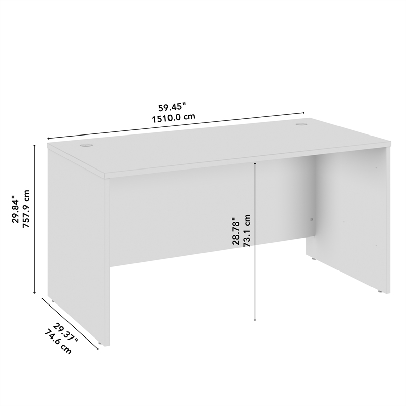Scranton & Co Engineered Wood 60W x 30D Office Desk in Mocha Cherry