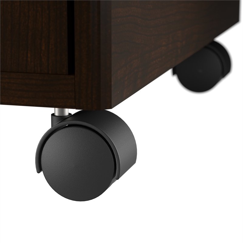 Scranton & Co Engineered Wood 3 Drawer Mobile File Cabinet in Mocha Cherry