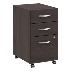 Scranton & Co Engineered Wood 3 Drawer Mobile File Cabinet in Storm Gray