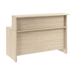 Scranton & Co Engineered Wood 60W x 30D Reception Desk with Shelf in Natural Elm