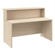 Scranton & Co Engineered Wood 60W x 30D Reception Desk with Shelf in Natural Elm