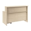 Scranton & Co Wood 60W x 30D Reception Desk with Drawers in Natural Elm