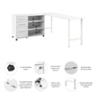 Scranton & Co Engineered Wood 72W x 24D Computer Desk with Storage in White