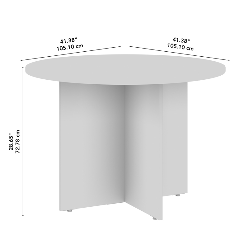 Scranton & Co Engineered Wood 42W Round Conference Table in Black Walnut