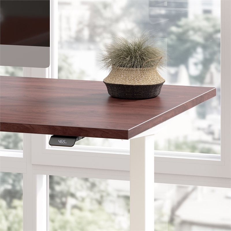 Scranton & Co Engineered Wood 48W Adjustable Standing Desk in Hansen Cherry