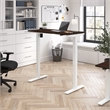 Scranton & Co Engineered Wood 48W Adjustable Standing Desk in Mocha Cherry