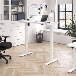 Scranton & Co Engineered Wood 48W Adjustable Standing Desk in White