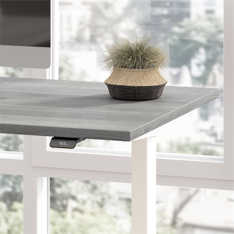 Scranton & Co Engineered Wood 60W Adjustable Standing Desk in Platinum Gray