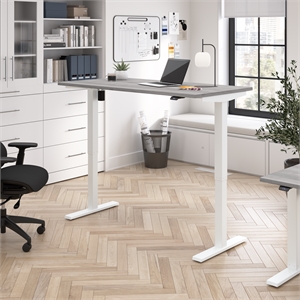 Scranton & Co Engineered Wood 60W Adjustable Standing Desk in Platinum Gray