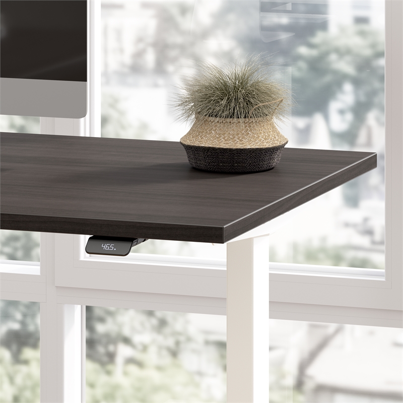Scranton & Co Engineered Wood 72W Adjustable Standing Desk in Storm Gray