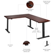Scranton & Co Engineered Wood 60W L-Shaped Standing Desk in Hansen Cherry
