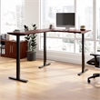 Scranton & Co Engineered Wood 60W L-Shaped Standing Desk in Hansen Cherry